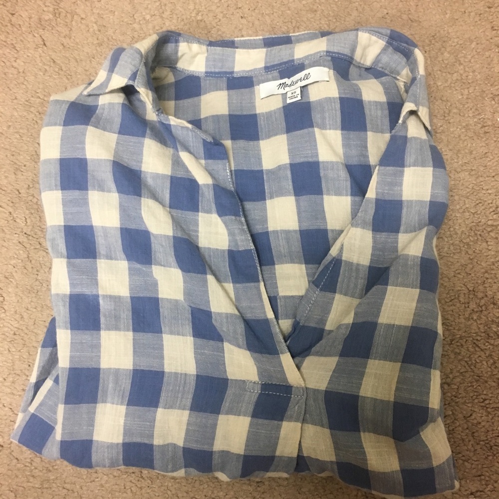 Madewell checkered top